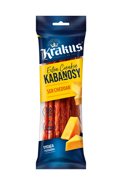 Kabanosy z serem cheddar