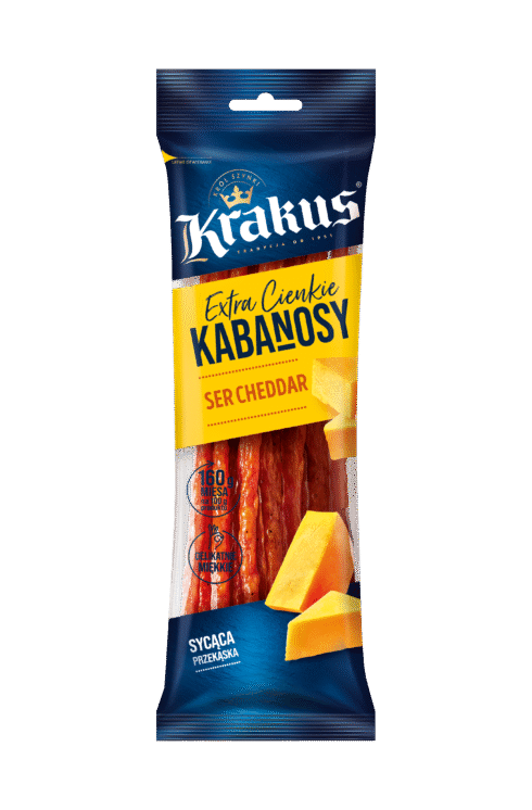 Kabanosy z serem cheddar