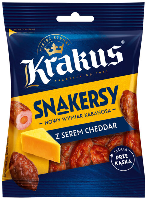 Snakersy z serem cheddar